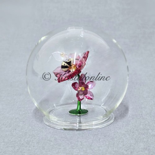 Idyllia Glass Ball Bee and Flowers